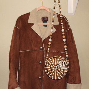 Ralph Lauren Faux Suede Shearling Coat